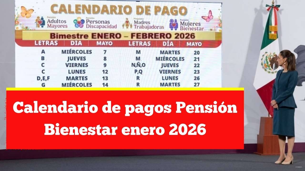 Calendario de pagos Pensión Bienestar enero 2026: fecha confirmada para adultos mayores